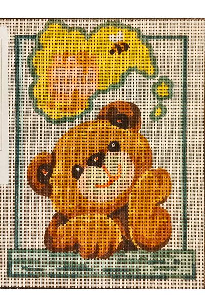 collection d'art 14X18Cm Teddy Bear Patterned Tapestry Embroidery Set Including Rope