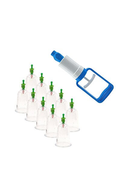 Katre 11 Parça Vakumlu Hacamat ve Masaj Kupa Seti -3 cm-