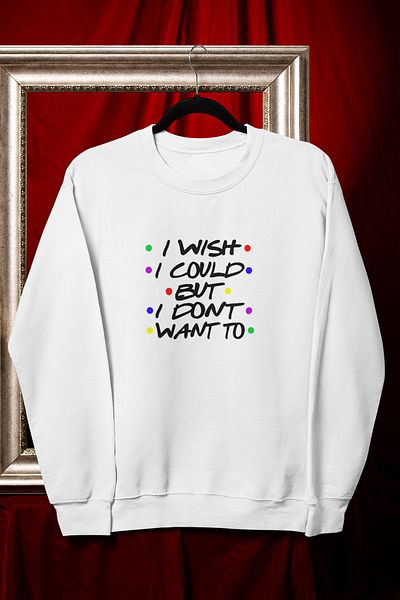 qoeuyl boutique Ευχόμαστε να μπορούσα αλλά δεν θέλω-Phoebe Buffay-Friens Printed Fun Unisex φούτερ