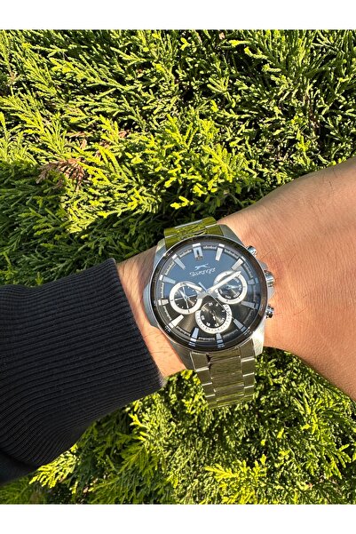 Slazenger 10 ATM Su Geçirmez,Gümüş Kasa Gümüş Kordonlu,Siyah Kadranlı,Çelik E...