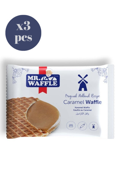 Bisküvi Karamel Dolgulu Waffle Caramel Waffle 26 gr X 3 Adet
