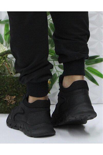 Bulldozer 250053   Men's Black Genuine Leather - Thick Platform Sole Trekking Sneaker Winter Ankle Boots