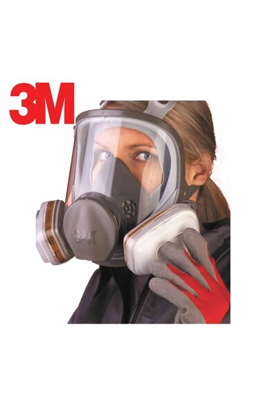 3M A2 RD Duman Ekzoz İs İçin Aktif Karbonlu FFP3 Yangın Kaçış Tam Yüz Gaz Maskesi (FİLTRELİ) S BEDEN