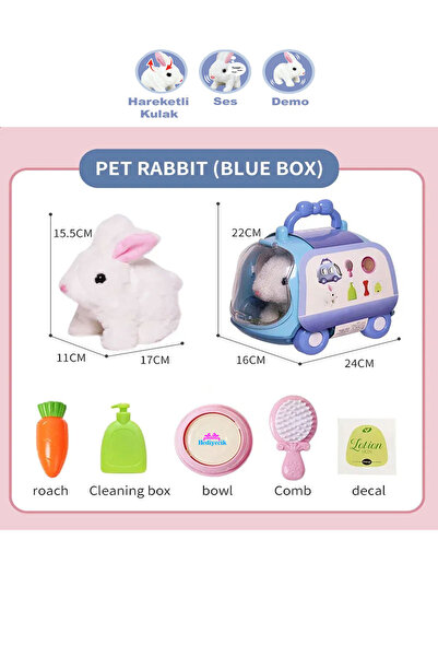 hediyecik Çantalı Peluş Hareketli Tavşan Kulakları Ve Ayakları Hareket Eden S...