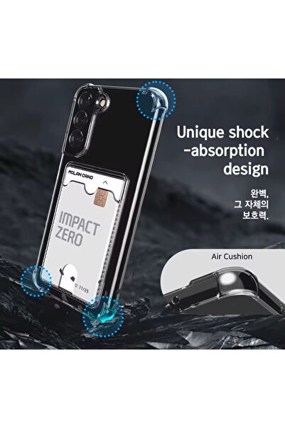 m.tk moveteck Redmi Note 14 Pro Plus Case Anti-Shock Transparent Silicone Cover with Corner Protection Card Holder Wallet