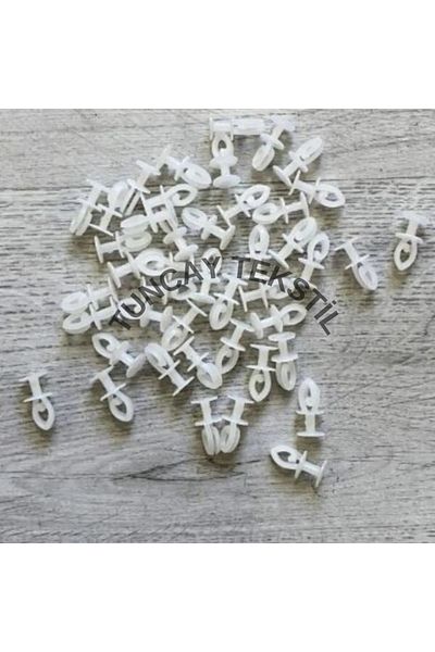 TUNCAY TEKSTİL 50 Pieces of Interlocking and High Quality Curtain Buttons and Cornice Rings