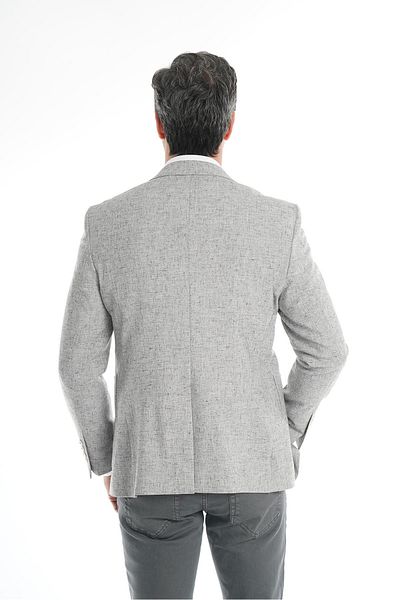intersivin İntersivin Slim Fit Half Lined Men's Summer Smoke Blazer Single Jacket
