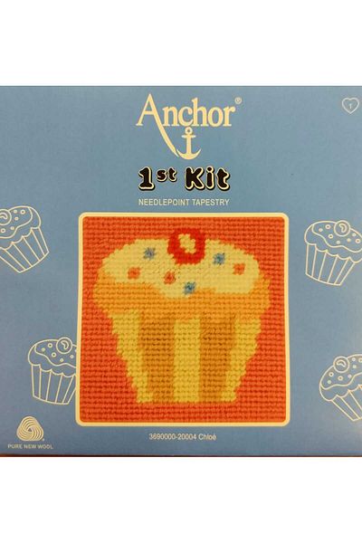 Anchor First Kit 10X10Cm Cake Patterned Tapestry Embroidery Set with Rope Included