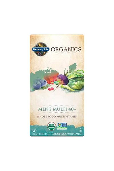 GARDEN OF LIFE Men's 40+ Multivitamin, 60 Veggie Tablets