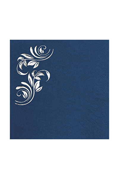 Story 33x33 سم ورقة فضية نمط الأزهار 16 قطعة مناديل ورقية ملونة باللون الأزرق...