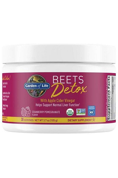 GARDEN OF LIFE Beets Detox With Apple Cider Vinegar, Cranberry & Pomegranate, 30