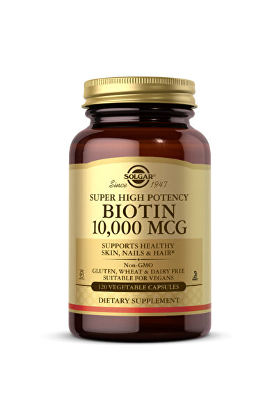 Solgar Biotin, 120 Vegetable Capsules, 10000 mcg