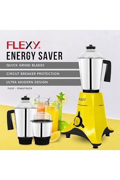flexy ® 750W 3IN1 Powerful Indian Blender And 3 SS Jars With