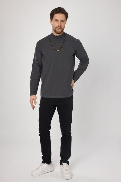 PELİTİSS Half Neck Long Sleeve T-Shirt