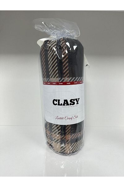 Clasy طقم ملاءات مرنة فردية من Ranforce - نمط أسود وملون