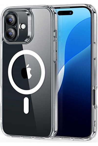 ESR iPhone 16 Uyumlu Halolock Magsafe Classic Hybrid Silikon Kılıf Şeffaf