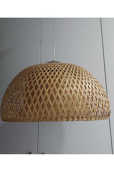 esdekor Chandelier Garden Bamboo Pendant Lamp Southeast Asian Style 1 Piece