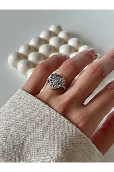 Ressia Heart Diamond Stone Adjustable Ring
