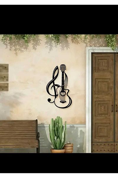 miniarpturkiye Music Metal Wall Art - Guitar & Left Switch