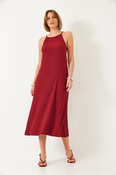 Bianco Lucci Women's Sling Summer Long Knitted Dress 70243 60271033