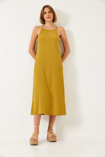 Bianco Lucci Women's Sling Summer Long Knitted Dress 70243 60271033