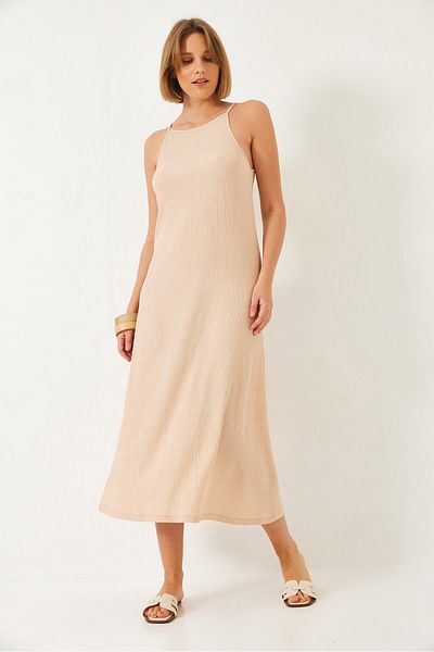Bianco Lucci Women's Sling Summer Long Knitted Dress 70243 60271033