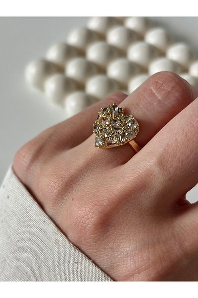 Ressia Heart Diamond Stone Adjustable Ring