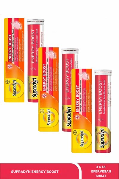 Supradyn Energy Boost 15 Effervescent Tablets - Pack of 3