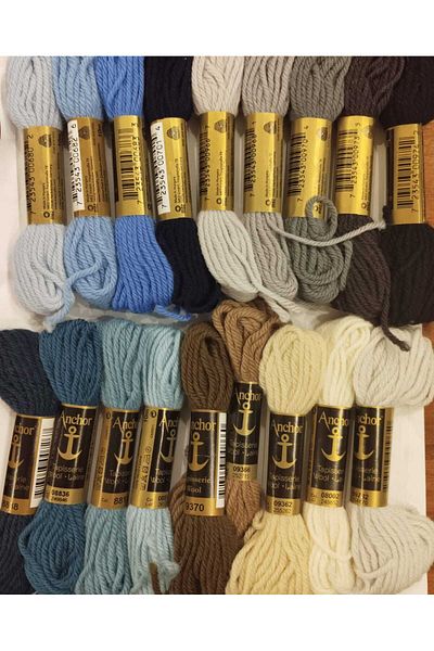 Anchor 18Pcs 100% Wool Rope (18X10M) (Goblen Cross Stitch Rope)