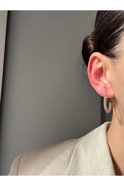 Ressia Dorika Stones Three Colors Women's Earrings