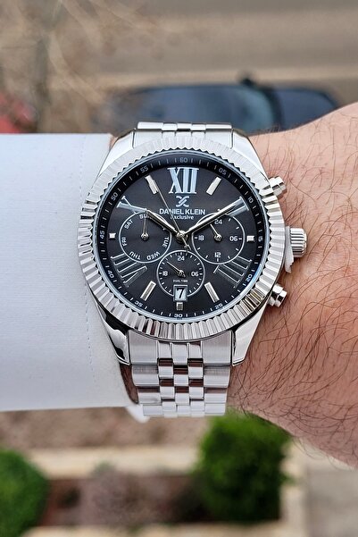 Daniel Klein Kadranı Siyah Kordonu Metalik Renk 2 Yıl Garantili 42 mm Erkek K...
