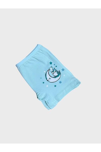 elmas kids Σετ μπόξερ κοριτσίστικο βαμβακερό νερό με πράσινο μισοφέγγαρο και αστέρι