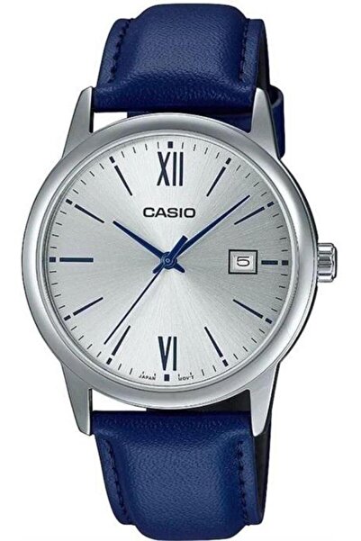 Casio MTP-V002L-2B3UDF LACİVERT DERİ KORDON ERKEK KOL SAATİ