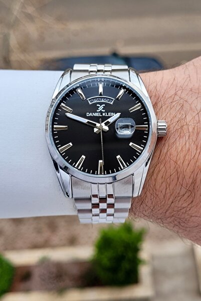 Daniel Klein Kadranı Siyah Kordonu Metalik Renk 2 Yıl Garantili 42 mm Erkek K...