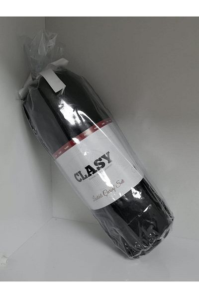Clasy Black Ranforce Elastic Single Sheet Set