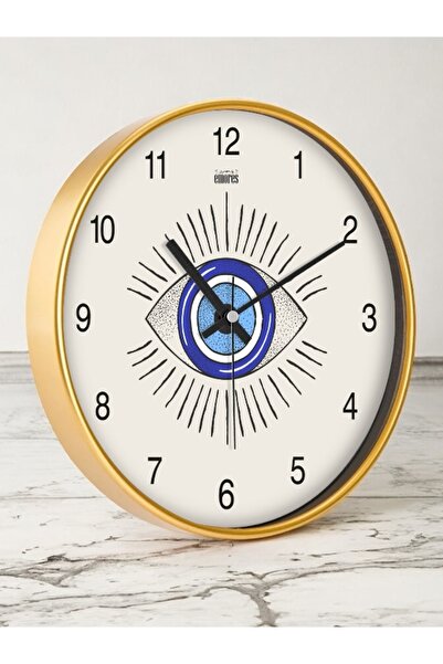 EMORES 30 Cm Gerçek Cam Sessiz Mekanizma Duvar Saati