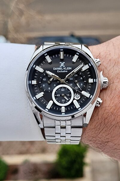 Daniel Klein Kadranı Siyah Kordonu Metalik Renk 2 Yıl Garantili 43 mm Erkek K...