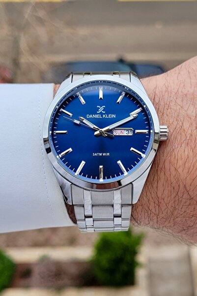 Daniel Klein Kadranı Lacivert Kordonu Metalik Renk 2 Yıl Garantili 43 mm Erke...