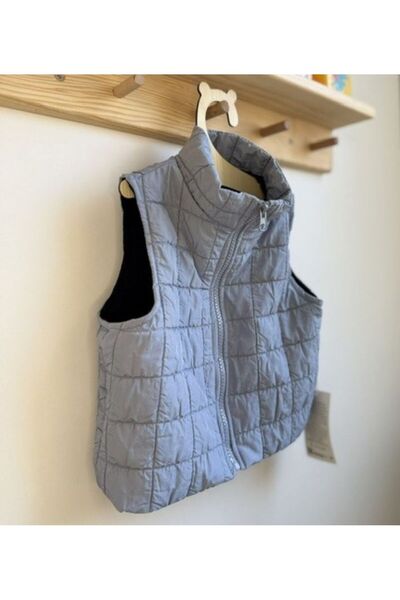 MODA KAPİTONE BEBEK YELEK MAVİ