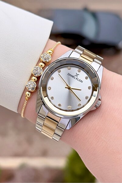 Daniel Klein Altın Metalik Renk 2 Yıl Garantili Kadın Kol Saati ve Bileklik