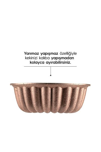 Nehir Azalea Rose GolD 26 Cm Cast Cake MolD