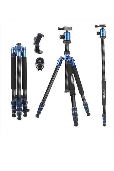 zomei Z818C Profesyonel Karbon Fiber Tripod-Monopod-Ultra Hafif Materyal