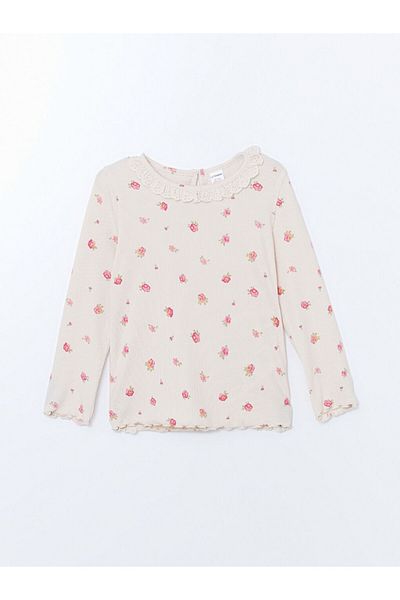 LC Waikiki Lcw Kids Floral Lace Girls' T-Shirt and Leggings 2-Piece