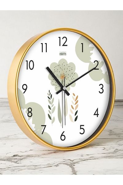 EMORES 30 cm Real Glass Silent Mechanism Wall Clock