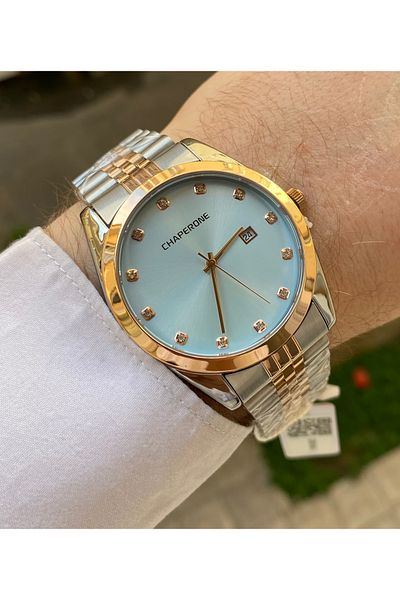 Reward Chaperone Steel Cord Waterproof Men's Wrist Watch with Calendar Valentine's Day Men's Gift