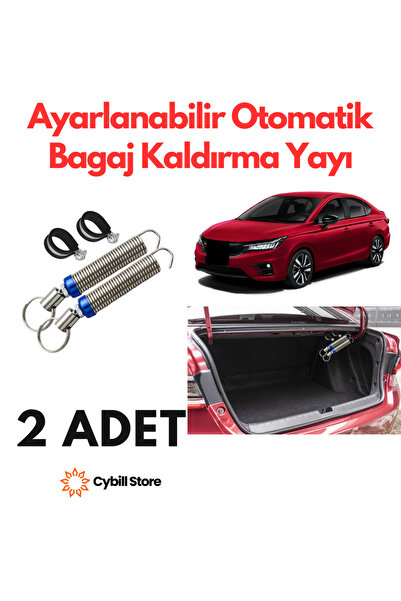 CybillStore Honda City Uyumlu Ayarlanabilir Bagaj Yayı 2 ADET Otomatik Bagaj Kapağı Kaldırma Yayı