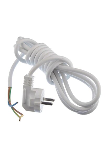 Masfitech Cihaz Fişli Ttr Topraklı Kablo 3 X 1 Mm 2 Metre Beyaz