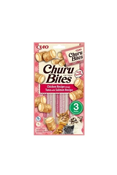 TREND Inaba Ciao Churu Bites Tavuk Sargılı Ton Balıklı ve Somonlu Kedi Ödül M...