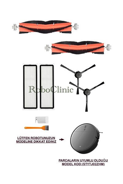 Roboclinic Xiaomi Mop 2 Pro 3d (ATENȚIE: CU CAMERA-PLUS GLOBAL Cod model: STYTJ02ZHM) Set de filtre compatibile cu perie-8 bucăți