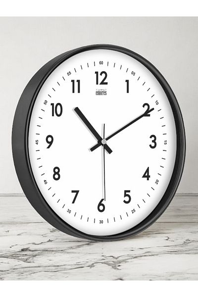 EMORES 30 cm Real Glass Silent Mechanism Wall Clock
